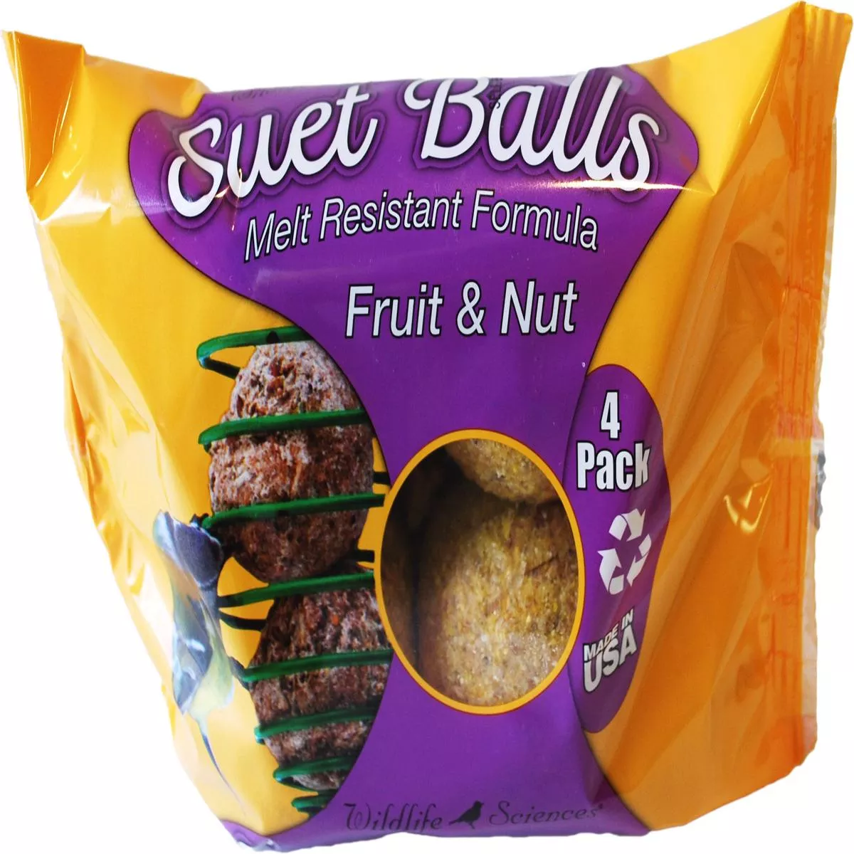 Wildlife Sciences Suet Balls – FRUIT/NUT | 4 PK