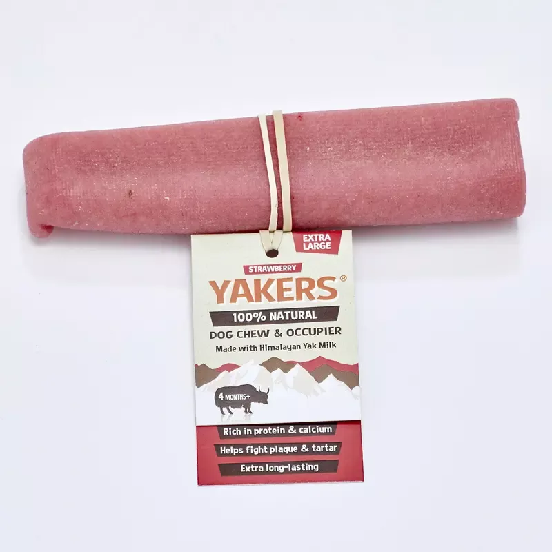 Yakers Dog Chew Strawberry Extra Large
