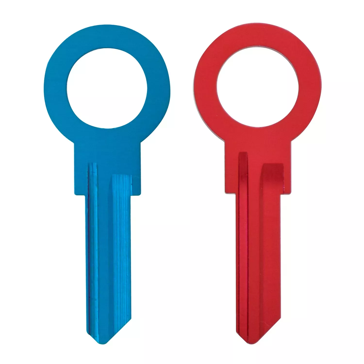 Zero Gravity House/padlock Universal Key Blank Double Blue/red