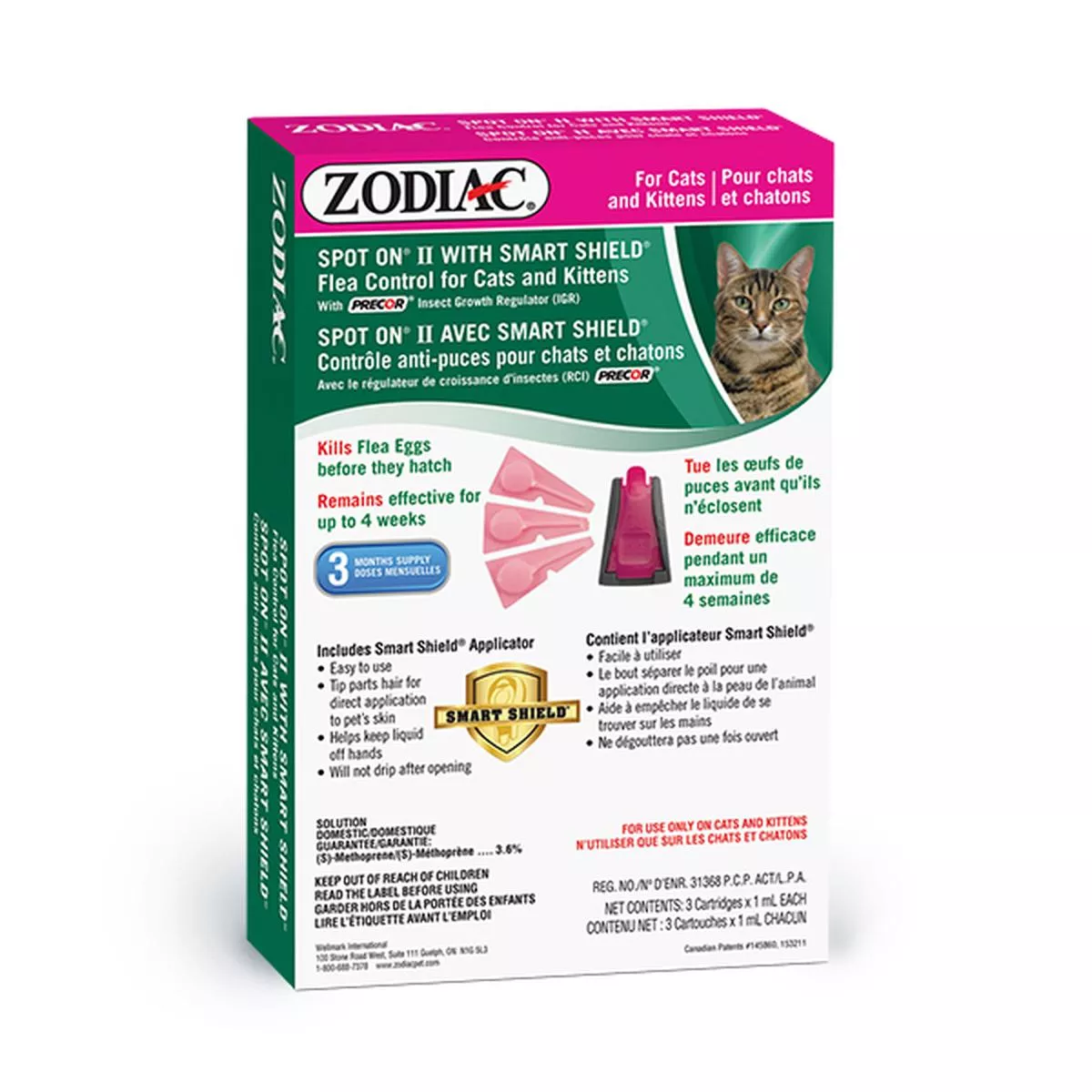 Zodiac Spot On II Smart Shield Flea Control for Cats & Kittens