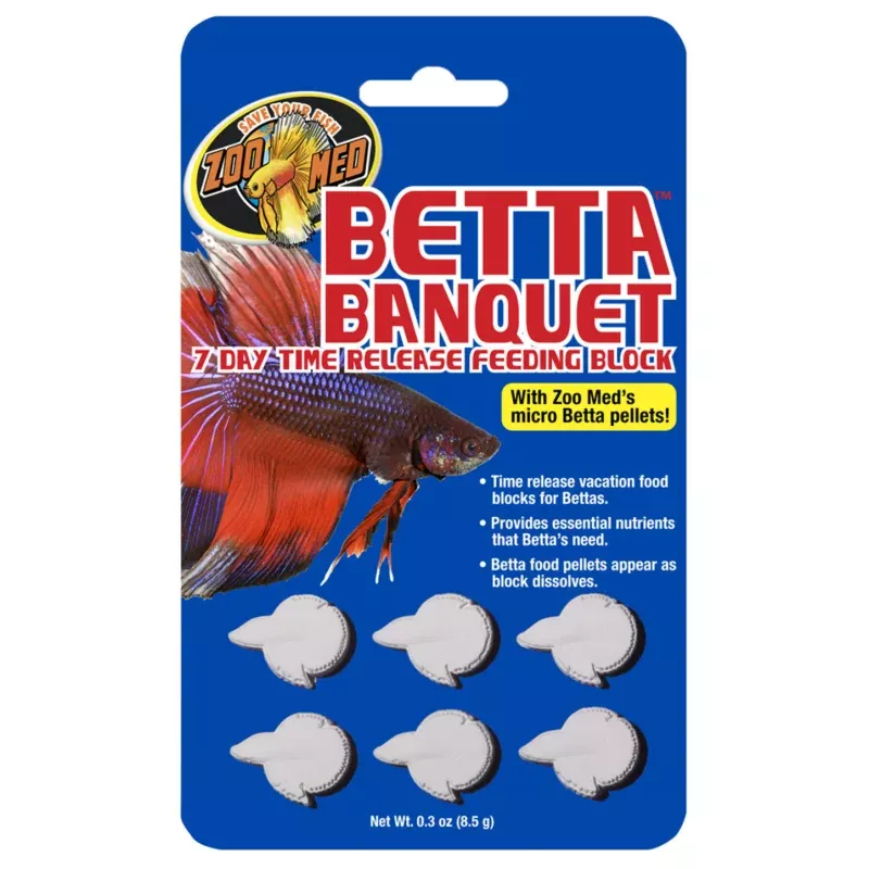 Zoo Med Betta Banquet 7 Day Release Fish Feeding Block