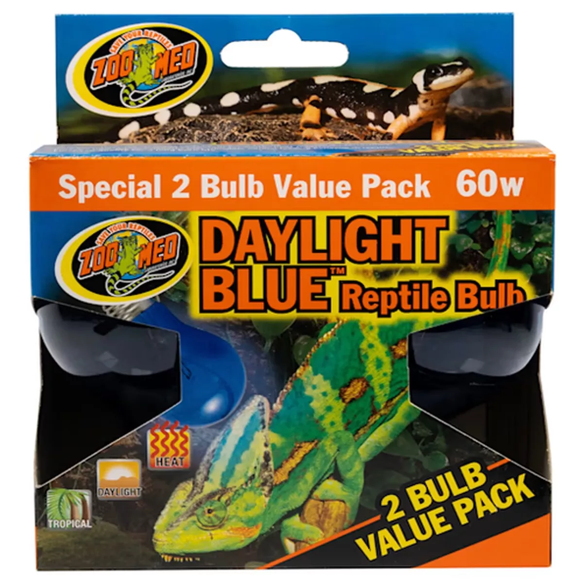 Zoo-Med Daylight Blue Bulb, 60 watt- 2 Pack.
