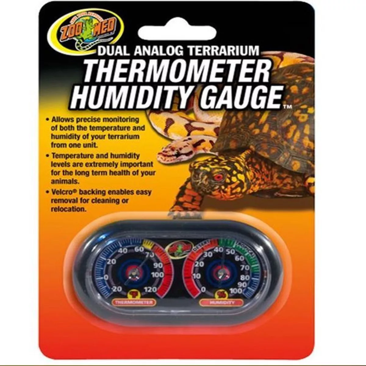 Zoo Med Dual Analog Thermometer & Humidity Gauge