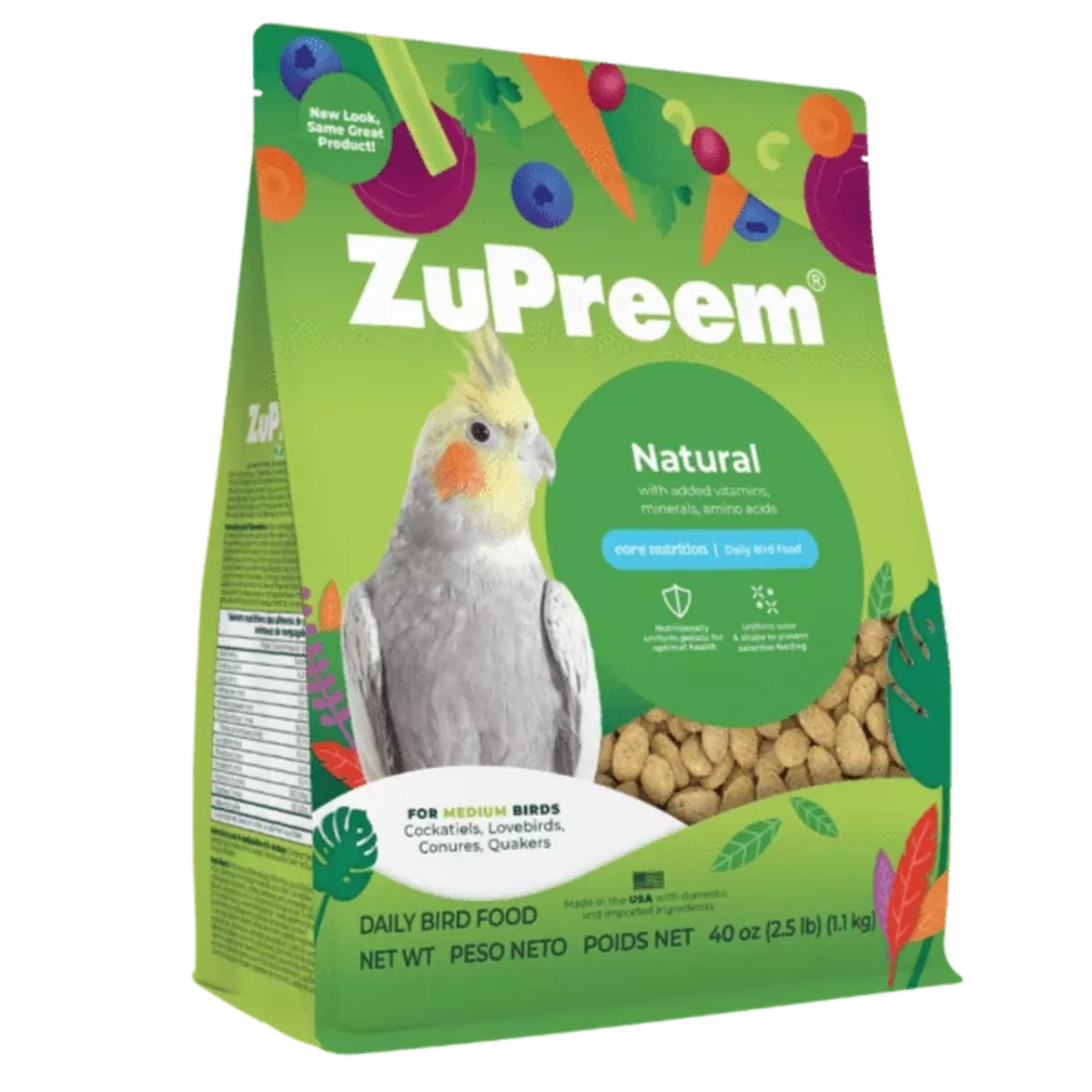 ZuPreem Natural Bird Food, Medium